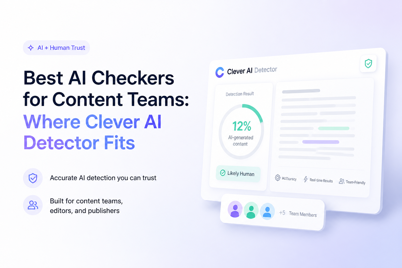 Best AI Checkers for Content Teams: Where Clever AI Detector Fits